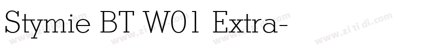 Stymie BT W01 Extra字体转换